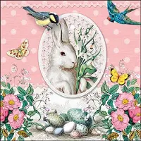 Ambiente - Lunch servetten - White Rabbit Rose