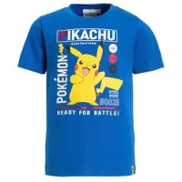 Anytime T-shirt Pokemon license blauw Jongens Katoen Ronde hals Printopdruk - maat 110/116