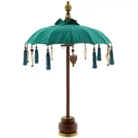 Van der leeden parasol katoen bali mini d50h75cm azuur Van der Leeden