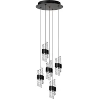 Lucide KLIGANDE - Hanglamp - Ø 30 cm - LED Dimb. - 5x8W 2700K - Zwart