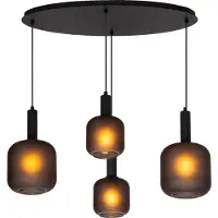 Lucide ELOISE - Hanglamp - 4xE27 - Zwart