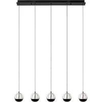 Lucide SENTUBAL - Hanglamp - LED Dimb. - 5x5,3W 2700K - Zwart