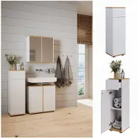 Vicco Didi Midikast – 30 x 97 cm met lade Wit/Kunstnijverheid