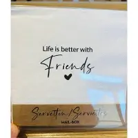 Mailbox Aperitiefservetten Life is better with friends. 2 pakjes van 15 stuks