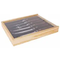 COSY&TRENDY Cosy & Trendy Couteaux & Co Steakmessen met walnoten handvat - Set van 6 stuks - 12cm - Bruin