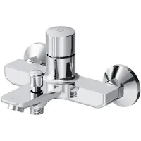 AM.PM Badkraan, chromen badarmatuur met touchfunctie, mengkraan voor bad, waterkraan voor bad, messing