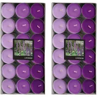Conpax Candles Conpax Geur theelichtjes/waxinelichtjes - Mega pack - 72x - Lavender aroma - 4,5 branduren