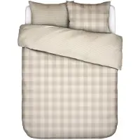 Essenza Dekbedovertrek Chess Oatmeal Satijn-240 x 200 / 220 cm | Lits-Jumeaux