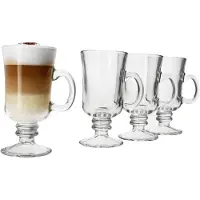 MamboCat Set van 4 IRISH COFFEE-glazen pootjes en handvatten