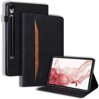 Mobigear Tablethoes geschikt voor Samsung Galaxy Tab S10 FE Plus Hoes | Folio Bookcase | Pasjeshouder voor 3 Pasjes | Telefoonhoesje voor Pinpas / OV Kaart / Rijbewijs - Zwart