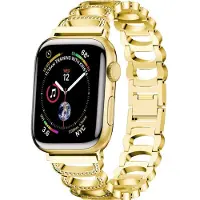 Mobigear Stalen Watch bandje geschikt voor Apple Watch Bandje Vouwsluiting | Vienna - 42/41/40/38 mm - Goud