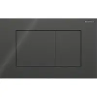 Geberit Sigma40 bedieningsplaat - 2-toets spoeling - extra dun - vierkante knoppen - glas - zwart 115.629.SJ.1
