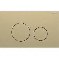 Geberit Sigma40 bedieningsplaat - 2-toets spoeling - extra dun - ronde knoppen - RVS - geborsteld messing (goud) 115.628.QF.1