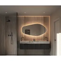 HiPP Spiegel design spv 21000 organisch 140x75 cm met verlichting incl. Spiegelverwarming