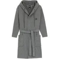 BOSS Badjas van katoenen jersey met capuchon en Double B-monogram