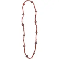 Behave – Ketting – Hout – Warme tinten – Boho-chic – 88 cm