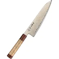 HEZHEN - Koper Damascus staal (37 laags - 12Cr18MoV kern) - X05C Retro Series - Koksmes