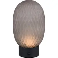 TRIO FACETTE - Tafellamp - Rookkleur - incl. 1x SMD 1,5 W - 4-stappen TOUCH - USB-aansluiting - Oplaadbaar - Snoerloos