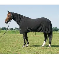 Harry's Horse Harrys Horse Fleecedeken Deluxe Met Hals - Zwart_195 cm