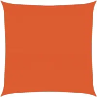 vidaXL Zonnezeil 160 g/m² vierkant 4x4 m HDPE oranje