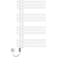 LuxeBath ECD Germany IJzer EM Design Badkamerradiator Elektrisch 600 x 1000 mm Wit met Verwarmingsstaaf 300W Wit Grote Capaciteit - Elektrische Design Paneelradiator Radiator Handdoekverwarmer Handdoekdroger
