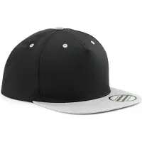 Beechfield 5 Panel Contrast Snapback Cap B610C - Black / Grey - One size