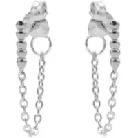 Karma Chain oorbel Dots Tube M2009 Zilver