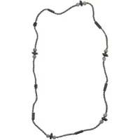 Behave – Lange ketting grijs antraciet – Vintage look – Boho stijlaccessoire