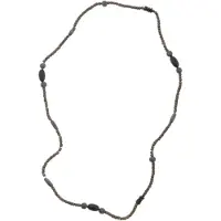 Behave – Donkerbruine kralenketting – Bohemian chic – 88 cm
