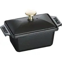 Staub Kleine rechthoekige terrine 15 x 11 cm - zwart 0,7 l