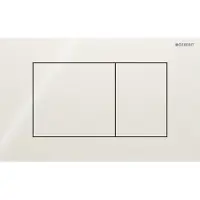 Geberit Sigma40 bedieningsplaat - 2-toets spoeling - extra dun - vierkante knoppen - glas - glans zandgrijs (beige) 115.629.JL.1