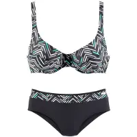 LASCANA Bikini zwart / wit