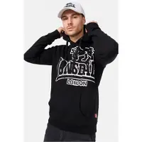 Lonsdale Trui met capuchon - Tadley - M tot 5XL - voor Mannen - zwart - Maat XL