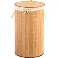 Kesper Wasmand, 60 x 35 cm, gemaakt van FSC bamboe, polyester binnenzak, deksel