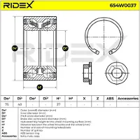 RIDEX 654W0037 Wiellagerset