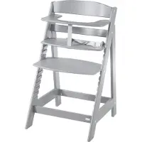 Roba Trappenstoel 'Sit Up Flex', een model dat meegroeit met uw kind, van babystoel tot kinderstoel, in de kleur taupe