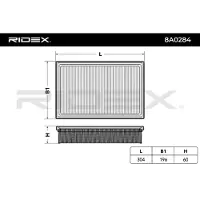 RIDEX 8A0284 Luchtfilter