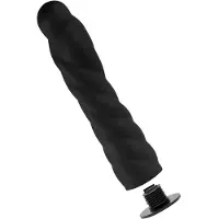 Rimba - Verwisselbare Dildo voor Strap-on - Zwart - Ø3.4 x 16 cm - 160 mm lengte - 34 mm diameter