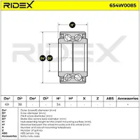 RIDEX 654W0085 Wiellagerset