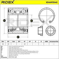 RIDEX 654W0540 Wiellagerset