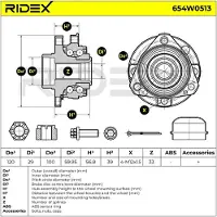 RIDEX 654W0513 Wiellagerset
