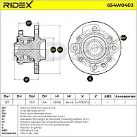 RIDEX 654W0403 Wiellagerset