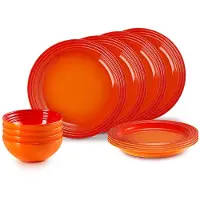 Le Creuset Serviesset 12-delig - 4 Persoons 'Oranjerood'