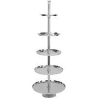 Doabuy etagère aluminium 5 lagen 170x66x66 cm zilver zilver