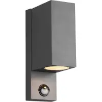 TRIO Buitenlamp Roya - Wand - Antraciet - Bewegingssensor - Vierkant - 2-lichts