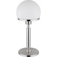 Globo Lighting Tafellamp Haku chroom met wit glas