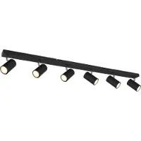 Globo Lighting Globo Robby opbouwspot - zwart met chroom - 6lichts - 6xGu10 - Smart geschikt