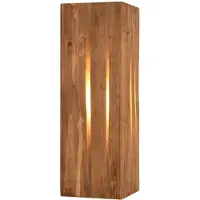 TRIO Wandlamp Karuni, dimbaar, hout licht, Woon-/ Eetkamer, Hout, Wandlamp hout