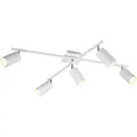 TRIO Moderne witte metalen plafonnière Marley