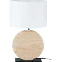 Eglo Tafellamp Contessore rond hout met wit